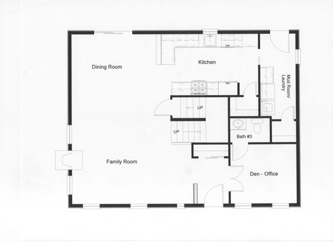 Effective use of space was provided in this open floor plan. Excellent traffic flow for entertaining and family living and the privacy of the office incorporated into approx. 1,000 SF of first floor design.